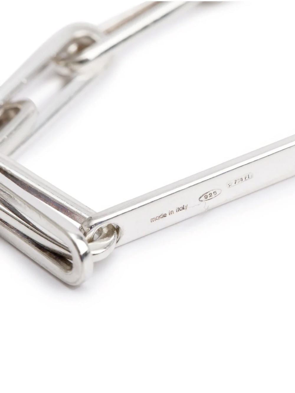 Gucci Sterling Silver ID Bar Bracelet with Paperclip chain - Picture 3 of 5